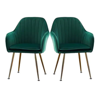 Fauteuil moderne confortable avec pieds en métal doré, chaise d'appoint en velours beige pour la maison, salon, salle à manger, avec coussin