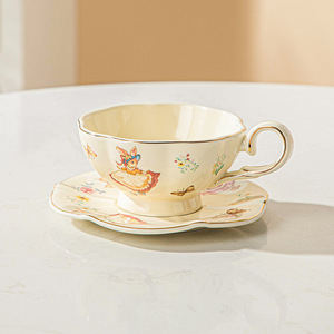 Set da tè e caffè in ceramica floreale retrò francese Design elegante piattino e tazza - Product Image 5