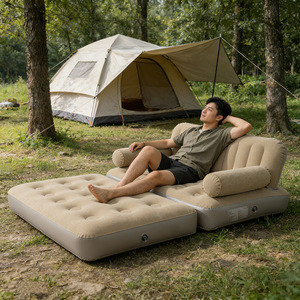 Canapé-lit gonflable pliable pour camping en plein air avec dossier surélevé, conception épaissie automatique pour salon moderne et utilisation à la <span class=keywords><strong>plage</strong></span> - Product Image 4