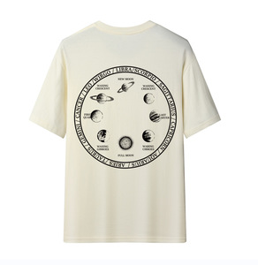 เสื้อยืดคอตตอนคุณภาพสูง ทรงหลวม โอเวอร์ไซส์ สตรีทแวร์ แบรนด์ดังสำหรับผู้ชาย ผ้าหนาพิเศษ สั่งทำได้ - Product Image 6