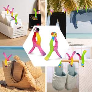 Nova Chegada Boa Venda Produtos Verão Plástico Praia Toalha Clipe Flamingo Animal Toalha De Banho Clipe - Product Image 5