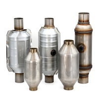 Catalizador Universal de 2,25 pulgadas, convertidor catalítico de 400 celdas de 500 celdas, rendimiento de alto flujo de acero inoxidable de 11 "de longitud