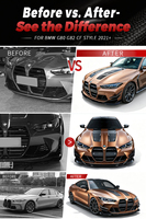 Kit de Conversión de Carrocería para Auto, Estilo Fibra de Carbono Seca, Lip Delantero para BMW M3 M4 G80 G82 G83 2021+, Splitter
