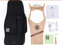 Harpe lyre Walter de haute qualité à 10 cordes pour la vente en gros avec bois d'acajou