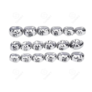 Kit de couronne pédicure dentaire en acier inoxydable de 48 tailles pour enfants - Product Image 1