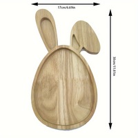 Plateau décoratif en bois en forme de lapin de Pâques, plateau de service pour fruits, planche à collation en bois pour fêtes, vacances, dîners
