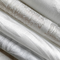 Tissu de rideau en organza jacquard moderne, transparent, vendu au mètre pour draperies de fenêtre contemporaines