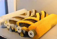 Système de nettoyage de bande transporteuse électrique à brosse à rouleaux en nylon, nettoyeur motorisé, largeur de bande personnalisée, brosse industrielle pour usine minière