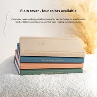 Journal de lecture A5 en cuir PU couverture rigide Journal transfrontalier de couture cahier de reliure cadeau pour les étudiants et les nouveaux lecteurs