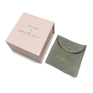 Wholesale Custom Logo Luxury Rigid Cardboard Paper Necklace Magnetic Jewelry Gift Case Packaging Box And Bag