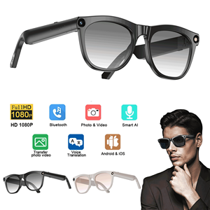 Nuovi Arrivi Occhiali Smart Bluetooth con Fotocamere <span class=keywords><strong>AR</strong></span> Traduzione AI Chiamate ENC Musica Video 32 Megapixel Uomo Donna - Product Image 1