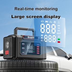 Máy bơm lốp ô tô <span class=keywords><strong>mini</strong></span> đa chức năng & bộ khởi động bình ắc quy 8000mAh tích hợp bơm khí, bộ tăng áp, sạc dự phòng - Product Image 6