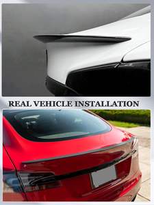 Vente flash : Spoiler de coffre en fibre de carbone véritable, aileron de coffre arrière pour Tesla Model 3 2017-2021 - Product Image 6