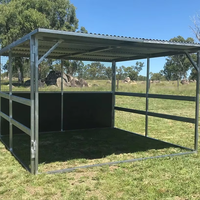 Abri extérieur durable de cheval en métal avec le toit imperméable pour la grange ou le pâturage