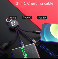 Câble de charge micro-USB 3-en-1 en nylon écologique avec logo personnalisable, conducteur en cuivre pur, ouvre-bouteille et porte-clés 16 cm