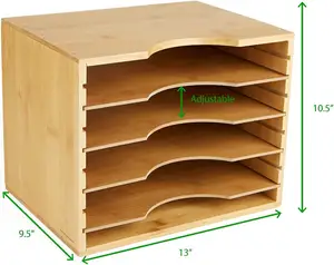 Tre khăn hiển thị đứng và lưu trữ Organizer gỗ thủ công mỹ nghệ cho khăn lưu trữ và hiển thị