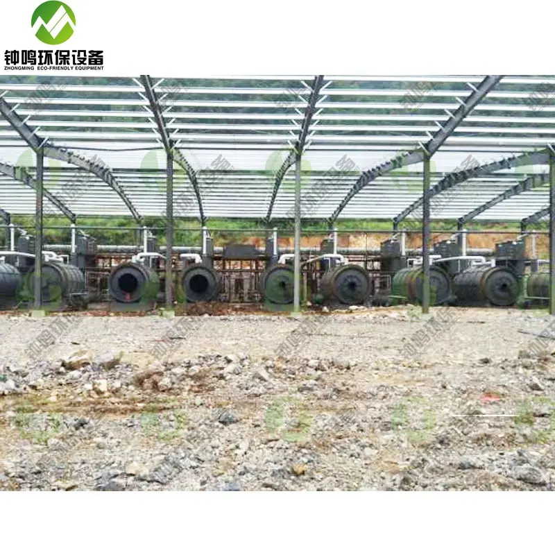 Automatic 5-15TPD waste tyre pyrolysis machine