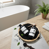 [SOY LAB] Champú para el Cuidado del Cuero Cabelludo con Frijol Negro 500ml para Cabello Rizado - Limpiador Suave, Fórmula Hidratante y Nutritiva, Refrescante para el Cuero Cabelludo
