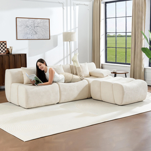 Sofá de Espuma de Densidad 30D Meroow MS3 con Diseño Acolchado, Sofá Convertible para Sala de Estar con Almohadas, Disponible en Almacén del Reino Unido - Product Image 6