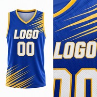 Maillot de basketball personnalisé Speed Line, sublimation OEM, sans manches, en polyester, tenue d'équipe, numéro et logo personnalisés, faible MOQ