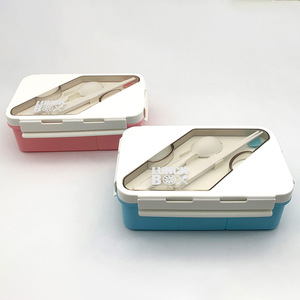 Square <b>Plastic</b> <b>Lunch</b> <b>Box</b> With Compartments Airtight Portable For Students Office Workers - Product Image 3