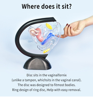Disque menstruel en silicone médical de qualité supérieure avec anneau, réutilisable pour cervix bas