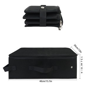 Multifunctional Pet Cat <b>Litter</b> Bag Extra <b>Large</b> Foldable Waterproof Oxford Cloth Cat Supplies Rectangle Black And Gray One Size - Product Image 2
