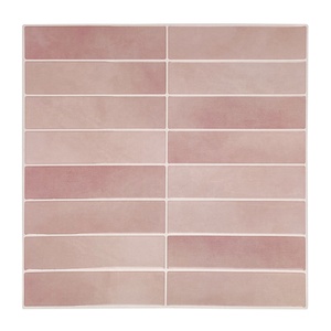 Pink Self Adhesive Wall <b>Tiles</b> Kitchen <b>Backsplash</b> 3D PU Gel Mosaic Sticker for Home Decor - Product Image 1
