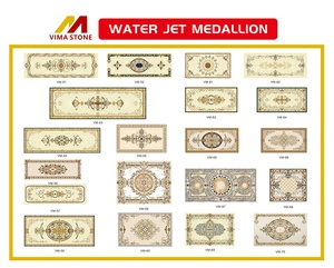 Incrustation de médaillon de marbre de motif de marbre de jet d'eau de conception de fleur faite à la main compliquée de style de la <span class=keywords><strong>France</strong></span> pour le projet de palais d'hôtel - Product Image 5