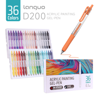 Marqueurs acryliques rétractables à pointe souple, confortables pour l'écriture, ergonomiques, pour longues séances de journalisation, 36 couleurs, 0,7 mm