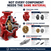 Ensemble de pompe à incendie électrique diesel à turbine en bronze avec carter en fonte, arbre en acier inoxydable et pompe de relevage