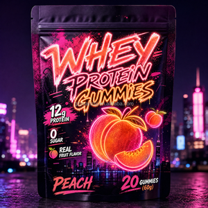 Gomitas de Proteína de Suero 20g, Alta en Proteínas, Nutrición Deportiva, GMP, Halal, Veganas, Sin Azúcar, a Granel, OEM - Product Image 2