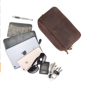 Portefeuilles en cuir Boshiho pour homme, sac à main en cuir de vachette, sac bandoulière pour homme - Product Image 4