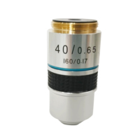 Accessoires de laboratoire 195mm 4X/10X/40X/100X Objectif de microscope biologique achromatique professionnel à longue distance de travail