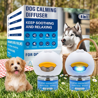 Kit diffuseur apaisant pour chiens OEM ODM, design en plastique, 1 appareil + 2 recharges pour le contrôle du stress des animaux domestiques en intérieur (salle de séjour)