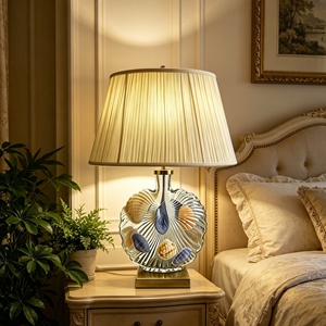French-style Beige Hand Blown LED Bubble Glass Table Lamp Living Room Study Bedroom Simple Modern Fashion <b>Light</b> Luxury Cozy - Product Image 6