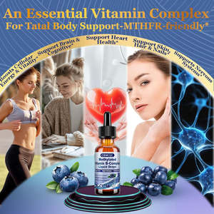 OEM Metilatlı Multivitamin Sıvı Damlaları Metilatlı <span class=keywords><strong>B</strong></span> Kompleksi Folat TMG, MTHFR Enerjisi Beyin Metilatlı Vitamin Sıvı Damlası - Product Image 3