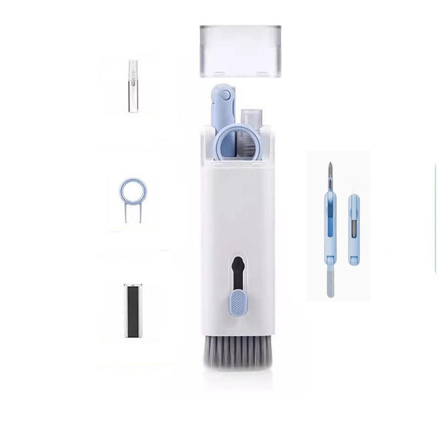 7-In-1 Portable Cleaning Kit for Wireless Earbuds Phone Laptop Keyboard Cleaning Brush for Removing Dust and Dirt