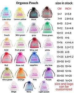 Nouvelle Arrivée Sacs en <span class=keywords><strong>Organza</strong></span> <span class=keywords><strong>Rouge</strong></span> à Cordon de Serrage, Pochettes pour Cosmétiques, Maquillage et Bijoux pour Femmes, Sacs Personnalisables avec Logo - Product Image 5
