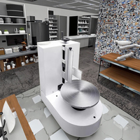 Machine commerciale de lissage de gâteaux avec plateau tournant de boulangerie à moteur et règle standard pour la fabrication de gâteaux avec farine de lait aux œufs