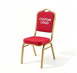 Custom Logo Modern Luxury Aluminum Banquet <b>Chair</b> Wedding <b>Dining</b> Hall <b>Chair</b> for Hotel Banquet Corporate Event Project Supply - Product Image 1