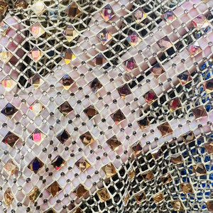 Chất Lượng Hàng Đầu <span class=keywords><strong>Rhinestone</strong></span> Lưới Vải Pha Lê Vải Hình Vuông Thạch Với Lưới Cho Sang Trọng Ăn Mặc Khiêu Vũ Ăn Mặc - Product Image 6