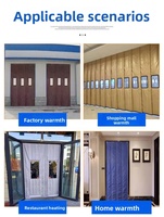 Rideaux de porte Oxford en coton à isolation thermique, coupe-vent, insonorisés, avec fenêtre visible, pour l'entrée du centre commercial de l'hôpital.