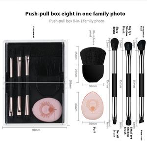 Nuevo juego de brochas de maquillaje caja de almacenamiento portátil de 8 piezas Mini brocha para sombra de ojos brocha para polvos sueltos herramienta de belleza - Product Image 4