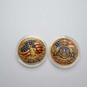 VS 250-jarig jubileum herdenkingsmunten bulkbestelling 3D gouden Vrijheidsbeeld adelaar munten voor zakelijke geschenken & wederverkoop - Product Image 2