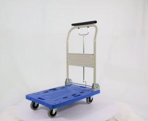 अनुकूलन योग्य भारी शुल्क प्लेटफॉर्म हाथ ट्रक F153s 150 किलोग्राम क्षमता औद्योगिक 4 "पहियों बड़े मंच गोदाम मोवर - Product Image 1