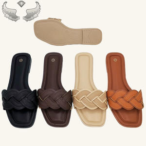 Pantuflas de Moda de Alta Calidad para Mujer, Comercio Exterior, Zapatos de Mujer de Chaozhou, Pantuflas Tejidas de Moda - Product Image 1