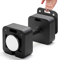 Haltères ajustables 10-50/80lbs Incréments de 5 livres Jeu de poids carrés à verrouillage rapide pour le fitness à domicile