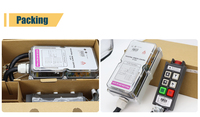 Transmisor de Control Remoto Inalámbrico RF para Grúa Industrial Universal, 4 Botones, Doble Velocidad
