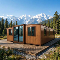 Maison mobile transportable de 40 pieds, maison préfabriquée en acier, maison modulaire miniature, design moderne, garantie de 3 ans, installation rapide, idéale pour les stations balnéaires